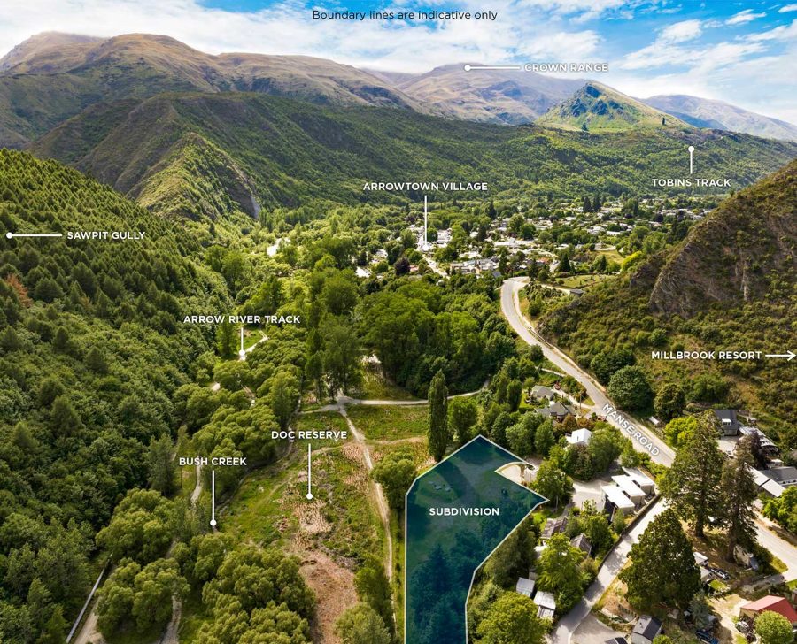 manse mews arrowtown subdivion map
